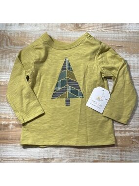 Little Co. Olive Long Sleeve Tee in size 9 Months
